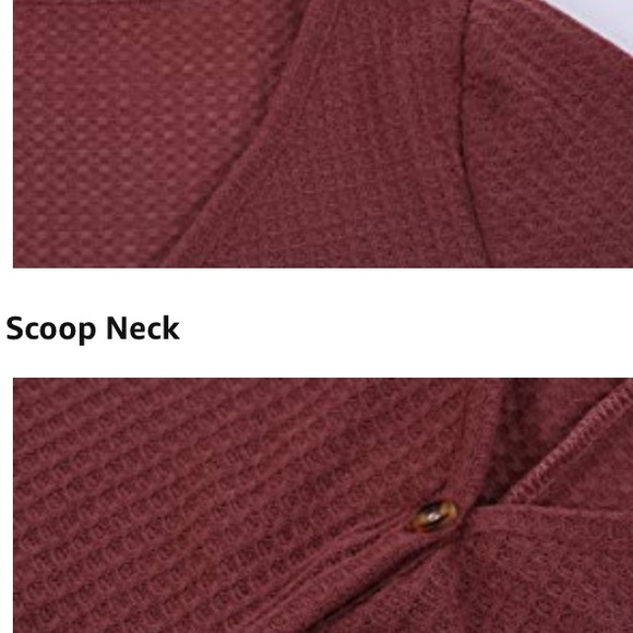 ✨THE WAFFLE KNIT KNOT TOP IN RUST * NWT*✨ - Picture 6 of 7